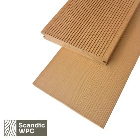 Scandic WPC Solid Sand krāsas terases dēlis, 20x141x3600, koka imitācija/rievota