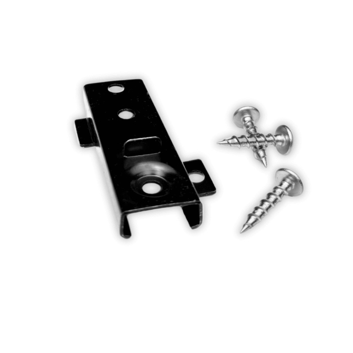 Universāla, neredzama nerūsējošā tērauda skava koka dēlim, melna - Image 2