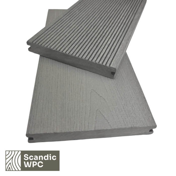 Scandic WPC Solid New Grey terases dēlis, 20x141x3600, koka imitācija/rievota - Image 3