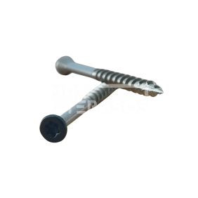 Koka skrūve A2 ar krāsotu galviņu, 4,3 x 45 mm, melna (Nerūsējoša)