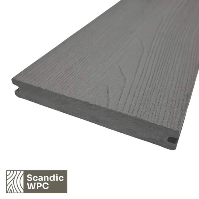 Scandic WPC Solid New Grey terases dēlis, 20x141x4200, koka imitācija/rievota - Image 4