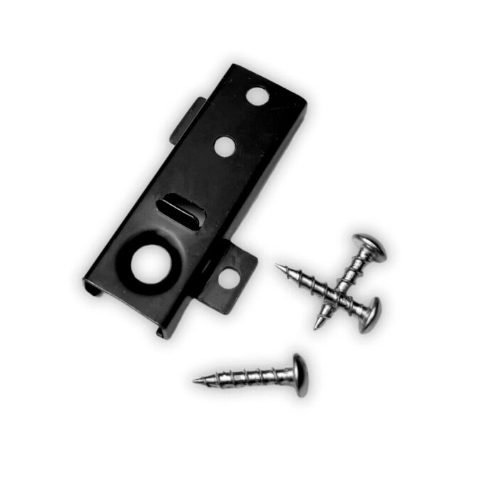 Universāla, neredzama nerūsējošā tērauda skava koka dēlim, melna - Image 1