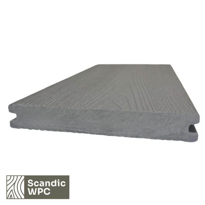 Scandic WPC Solid New Grey terases dēlis, 20x141x3600, koka imitācija/rievota - Image 2