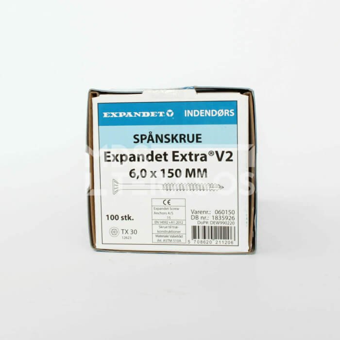 Cinkotas koka skrūves Expandet Extra 6x150 mm 100 gab. - Image 2
