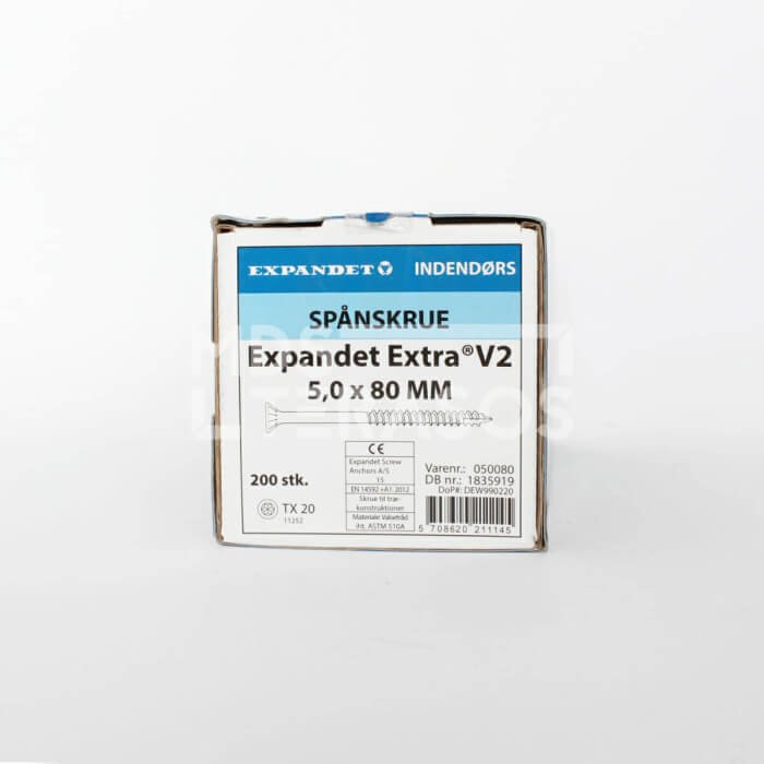 Cinkotas koka skrūves Expandet Extra 5x80 mm 200 gab. - Image 2
