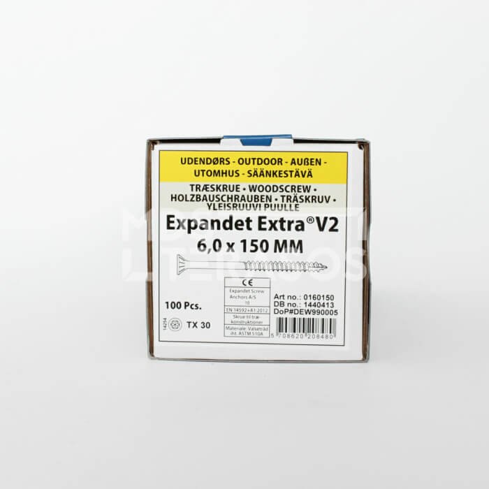 Koka skrūves laukam Expandet EXTRA V2 6×150 mm 100 gab. - Image 2
