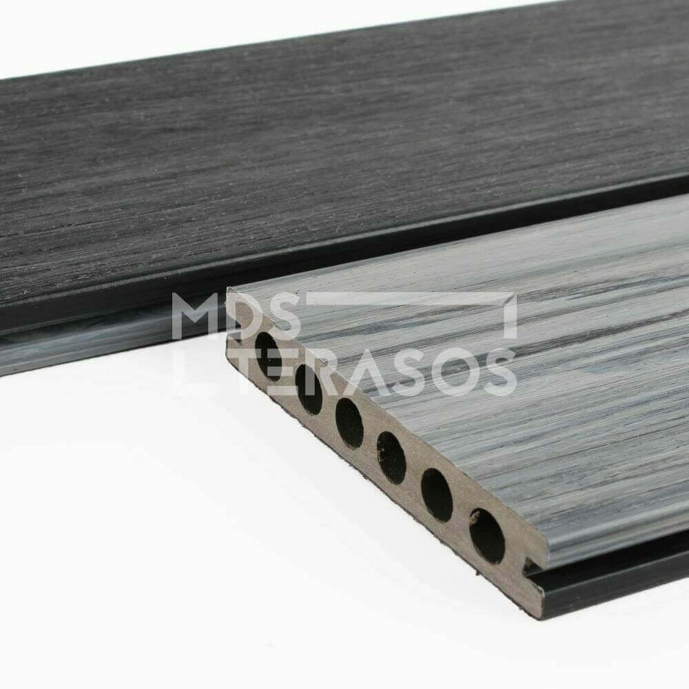 Newwood-WPC-dēlis-tumši-pelss-vētras-pelēks Newwood WPC tāfele tumši pelnu/vētras pelēka 22x140x3600 abpusēja - Image 1