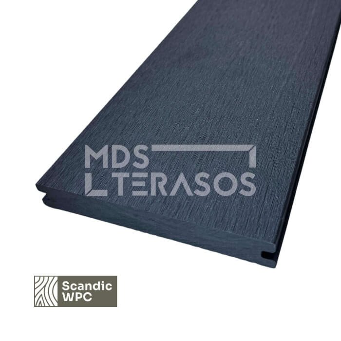 Scandic WPC terases dēlis antracīta krāsa 20x140x4200 rievota/ķemmēta cieta - Image 3