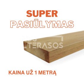 Termopriedes skandināvu terases dēlis gluds, B klase