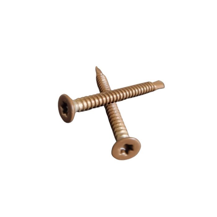 Pašvītņojošā skrūve alumīnijam A2 4,8x50 brūna galva - Image 1