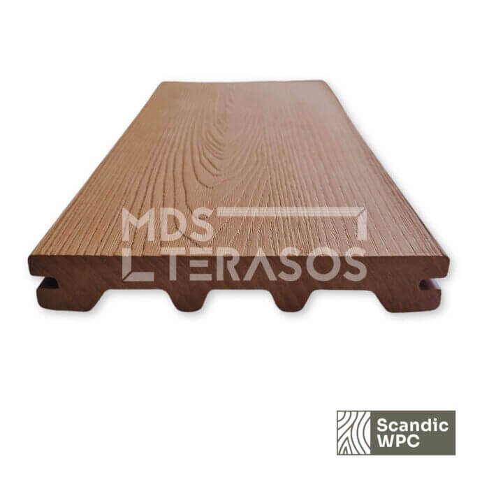 Scandic WPC terases dēlis Smilšu krāsa 24x146x4200 koka imitācija - Image 3