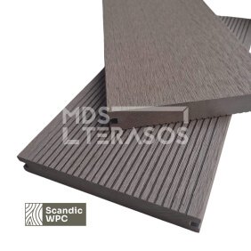 Scandic WPC terases dēlis Espresso krāsa 20x140x3600 rievota/ķemmēta cieta serde