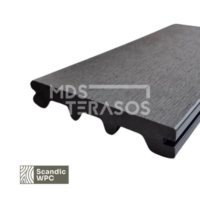 Scandic WPC terases dēlis, vulkāniski pelēks, 24x146x4200, birstēts - Image 3