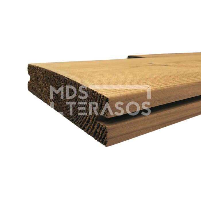 Termo priedes terases dēlis KALNELIS AB 26x117x4500 ar iecirtumiem - Image 2