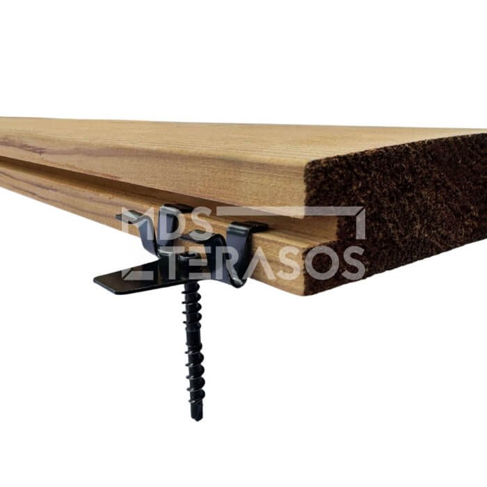 Termo priedes terases dēlis KALNELIS AB 26x117x4500 ar iecirtumiem - Image 8