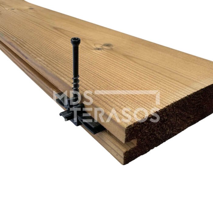 Termo priedes terases dēlis KALNELIS AB 26x117x4500 ar iecirtumiem - Image 7