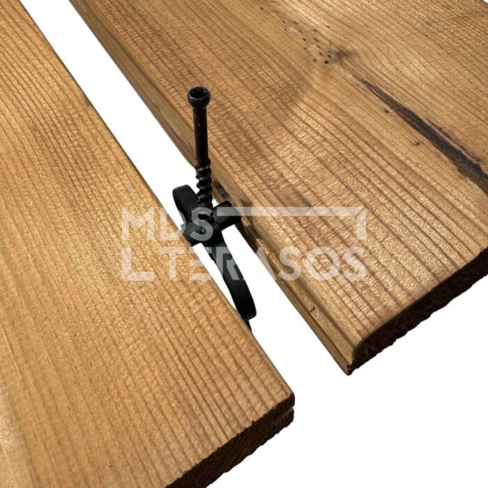 Termo priedes terases dēlis KALNELIS AB 26x117x4500 ar iecirtumiem - Image 6