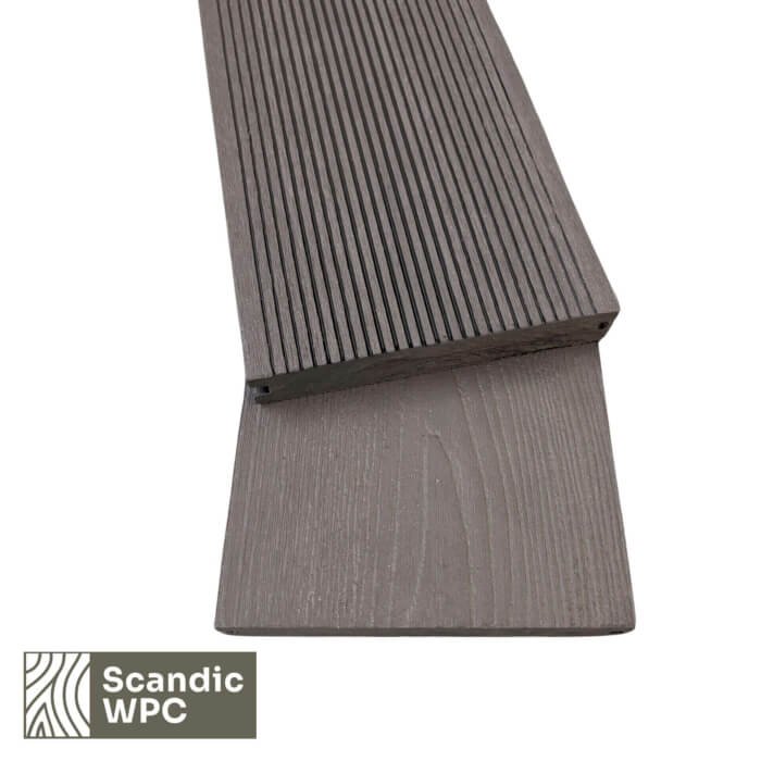 Scandic WPC Solid Volcanic Grey terases dēlis, 20x141x4200, koka imitācija/rievota - Image 2