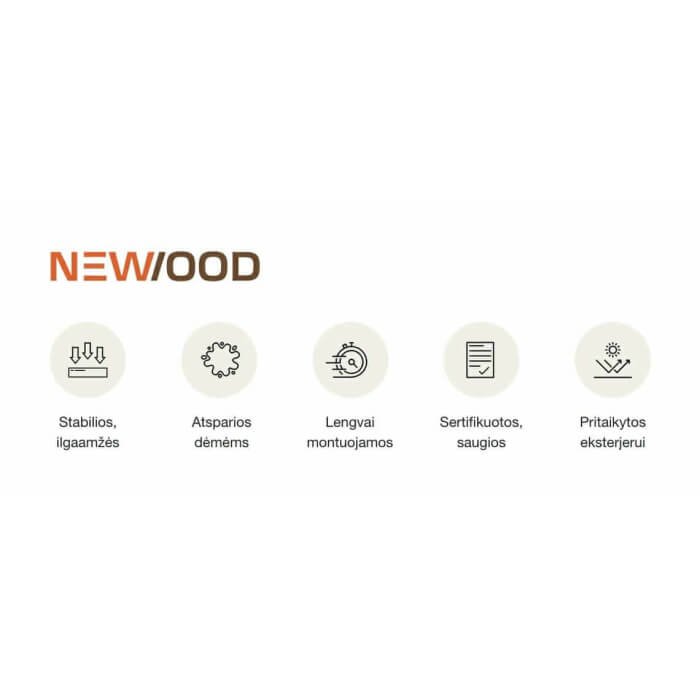 Newwood WPC tāfele tumši pelnu/vētras pelēka 22x140x3600 abpusēja - Image 14