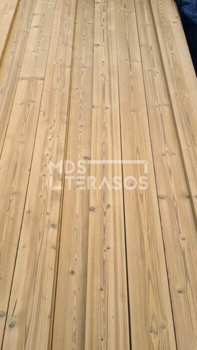 Termo skandināvu priedes terases dēlis 26x117x3600 birstēts - Image 9