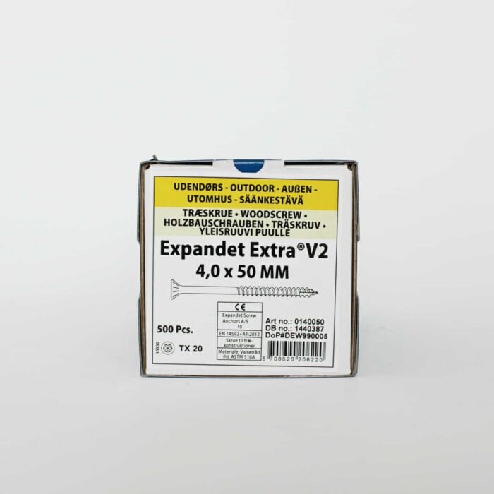 Koka skrūves laukam Expandet EXTRA V2 4x50 mm 500 gab. - Image 3