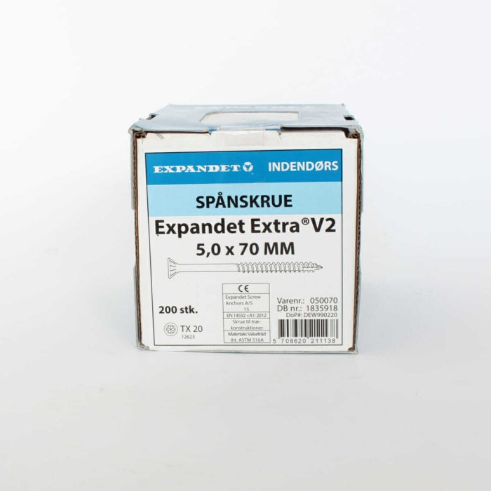 Cinkotas Expandet koka skrūves 5x70 mm, 200 gab. - Image 3