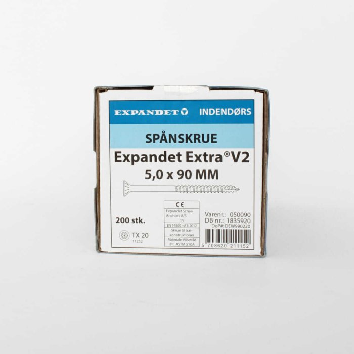 Cinkotas koka skrūves Expandet Extra 5x90 mm, 200 gab. - Image 2