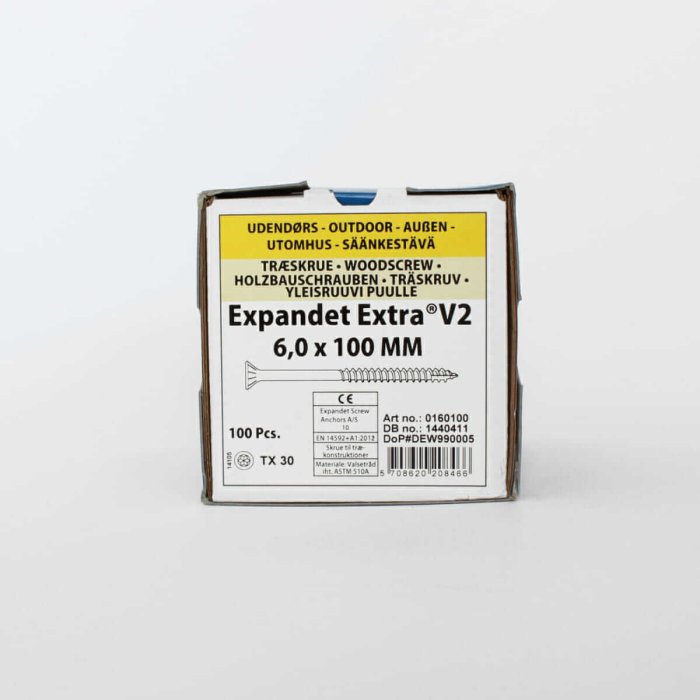 Koka skrūves laukam Expandet EXTRA V2 6×100 mm 100 gab. - Image 2