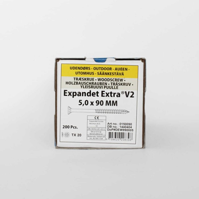 Koka skrūves laukam Expandet EXTRA V2 5×90 mm 200 gab. - Image 3
