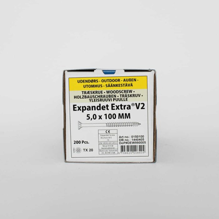 Koka skrūves laukam Expandet EXTRA V2 5×100 mm 200 gab. - Image 3