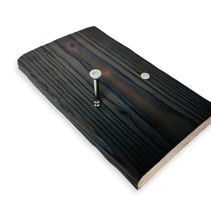 Koka skrūve A2 ar krāsotu galviņu, 4,3 x 45 mm gaiši pelēkā krāsā (nerūsējoša) - Image 6