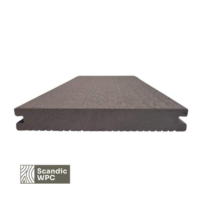 Scandic WPC terases dēlis Espresso krāsa 20x140x3600 rievota/ķemmēta cieta serde - Image 2