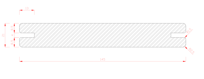 Cietās koksnes terases dēlis FAVA Amargosa 21x145x2450 mm - Image 2