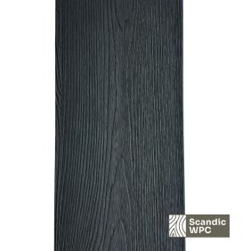 Scandic WPC Solid Antracīta krāsas terases dēlis, 20x141x4200 koka imitācija/rievota