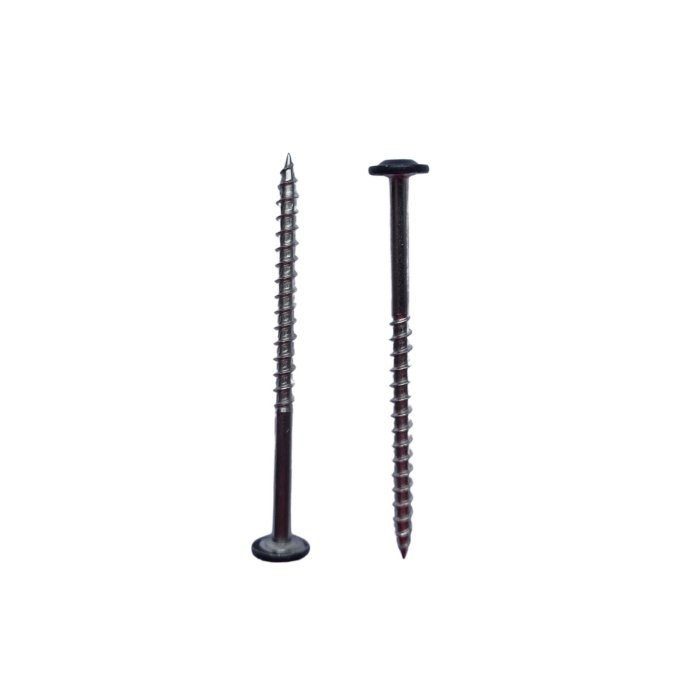 Koka skrūve ar platu galvu, 4,5 x 65 mm Antracīta krāsā (Nerūsējošā) - Image 2