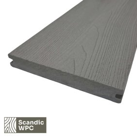 Scandic WPC Solid New Grey terases dēlis, 20x141x3600, koka imitācija/rievota