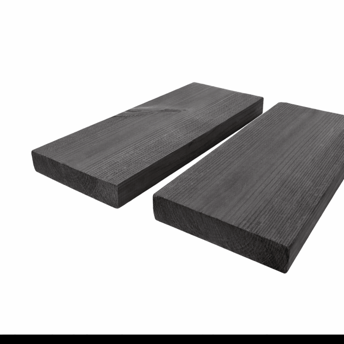 Termiski apstrādāta priedes terases dēlis, eļļots "Thunder Grey" krāsā AB 26x117x4200 sertificēts - Image 3